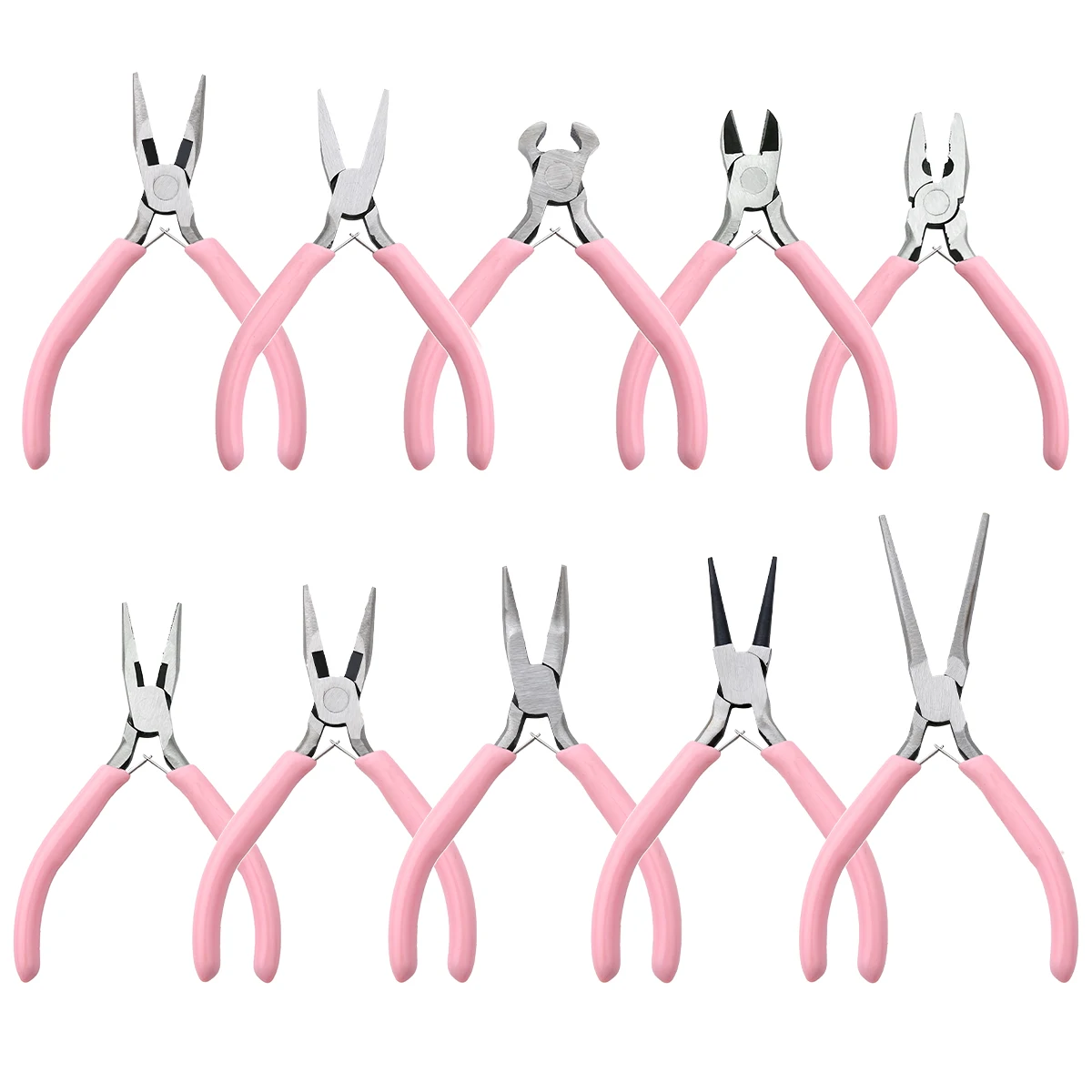 9Styles Mini Pliers Diagonal Pliers Round Bent Needle Nose Cutter Handcraft Beading Insulated Plier For DIY Small Jewelry Tools