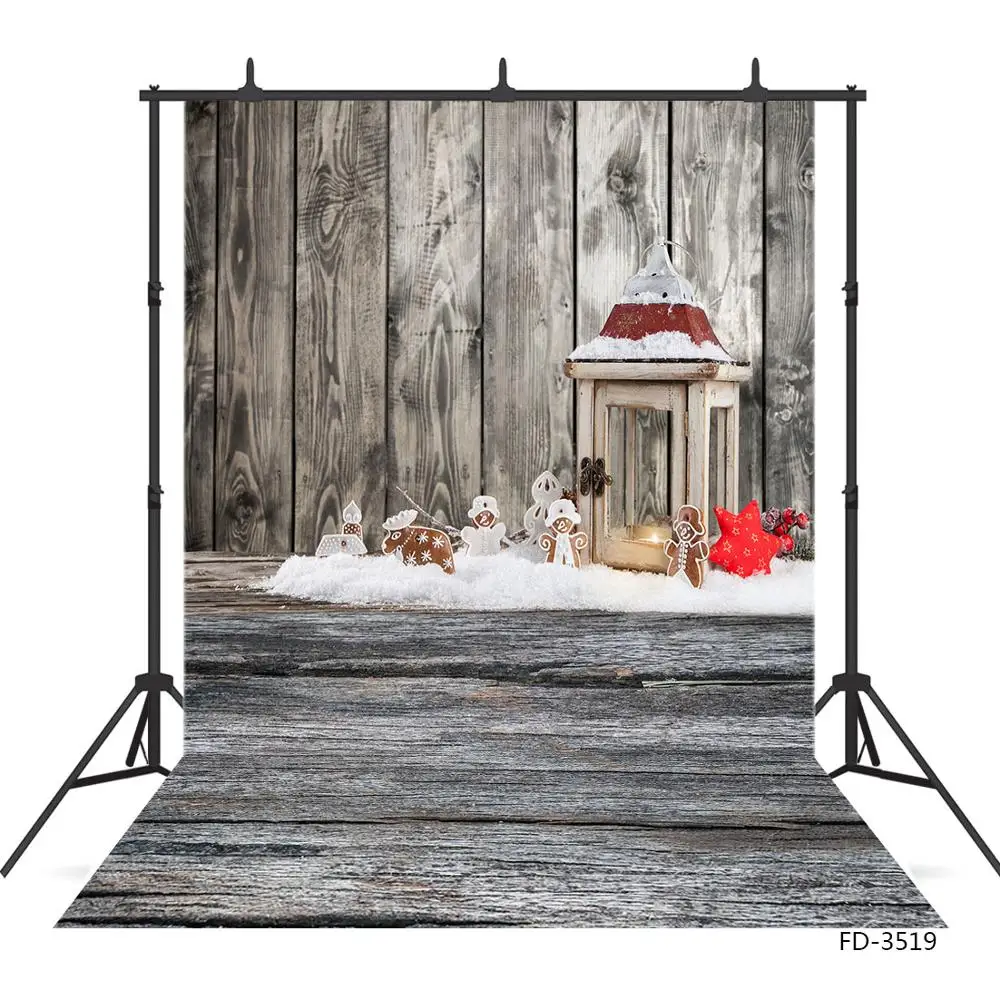 

Greyish Wooden Plank Christmas Decors Photo Backgrounds Vinyl Cloth Backdrop for Children Baby Home Studio Photocall Fond Photo