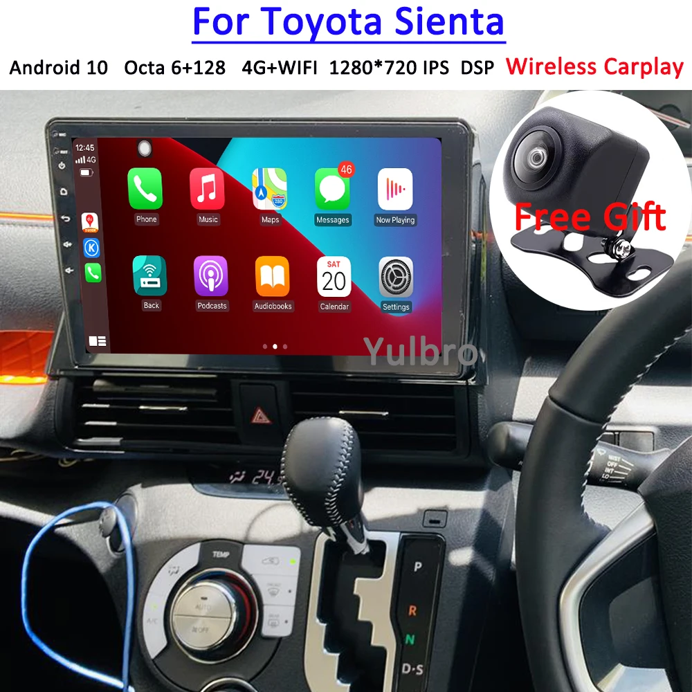 

Автомагнитола на Android, DVD-плеер для Toyota Sienta, мультимедийный плеер, рекордер, стерео, Gps-навигация, Автомобильное видео, головное устройство, Carplay, RDS экран