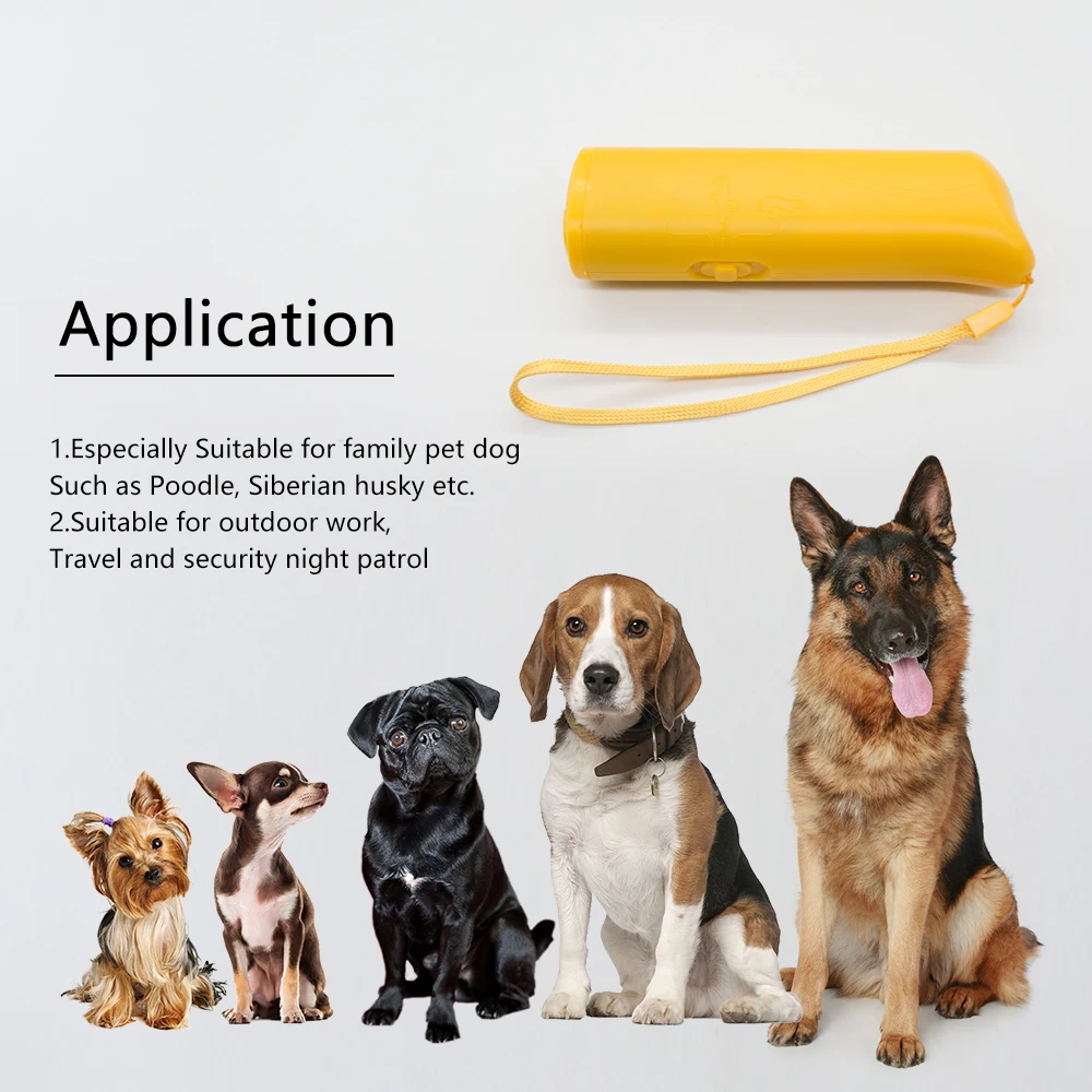 Ultrasonic Dog Repeller Anti Barking Dog Training Device Handheld Stop Bark Deterrent for dogs Without Battery for Dropshipping