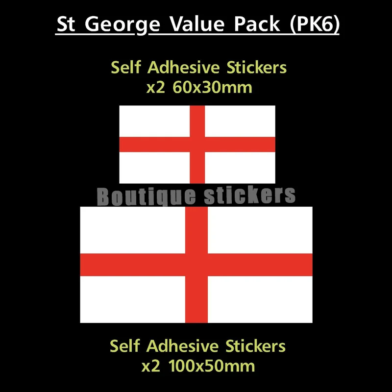 

Racing Stickers St George England Flag Car and Motorcycle Decal Laptop Trolley Case RV Wall Stickers Office Supplies PVC Vinyl