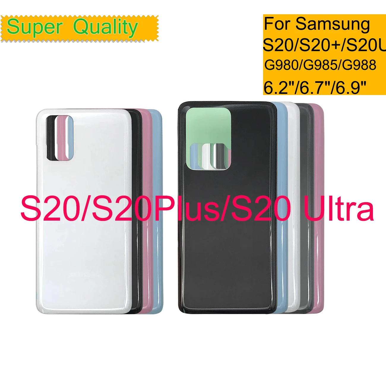 10Pcs/Lot For Samsung Galaxy S20 Plus Ultra Housing Back Cover Real Case Battery Door Chassis S20 Housing With Camera Lens