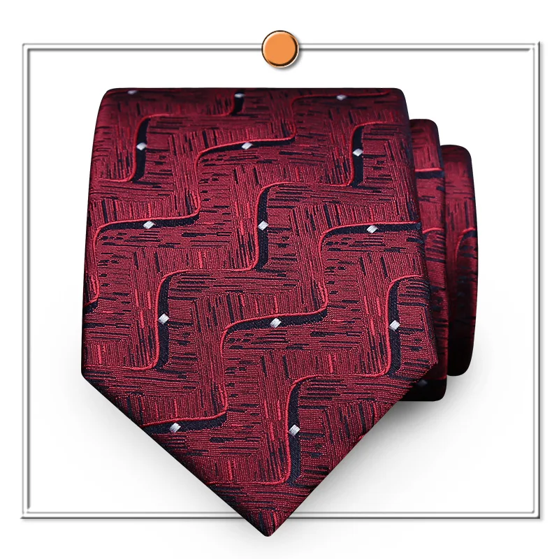 

High Quality 2022 New Designers Brands Fashion Business Casual 7cm Slim Ties for Men Wine Red Necktie Work Formal with Gift Box