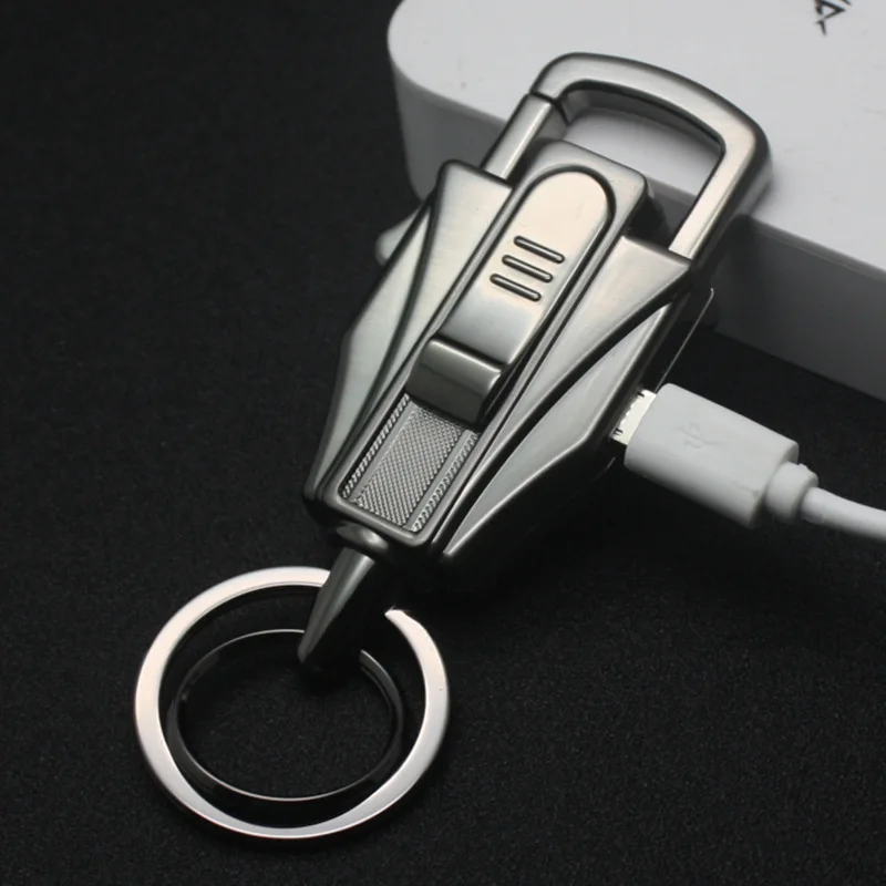 Honest Car Key Chain Creative Cigarette Lighter Multifunction Tool Men Key Chain Ring Holder Fathers Day Gift High Grade Jewelry