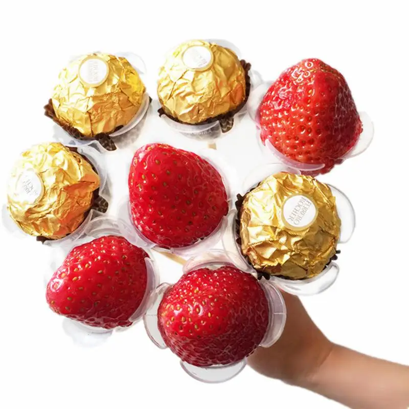 

100pcs Chocolate Ball Holder Case Flower Candy Ball Bouquet DIY Fixed Flower Bouquet Holder Chocolate Fixed Base