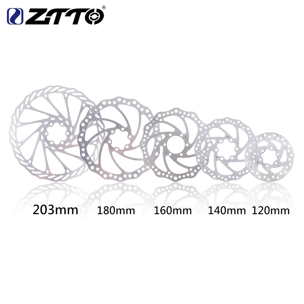 ZTTO 120mm/140mm/160mm/180mm/203mm 6 Inches Stainless Steel Bicycle Rotor Disc For Mountain Road Cruiser Bike Brake parts