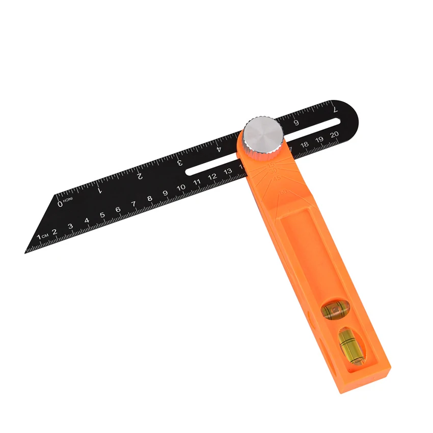 Combination Square, 20cm, 40cm Combo Square, Carpentry Woodworking Angle Ruler, Metal Ruler, Framing Square, T Square