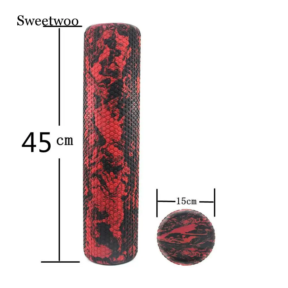 

15/45cm Yoga Block Pilates Foam Roller Trigger Point Massage Roller Muscle Tissue For Fitness Gym Yoga Pilates Sports