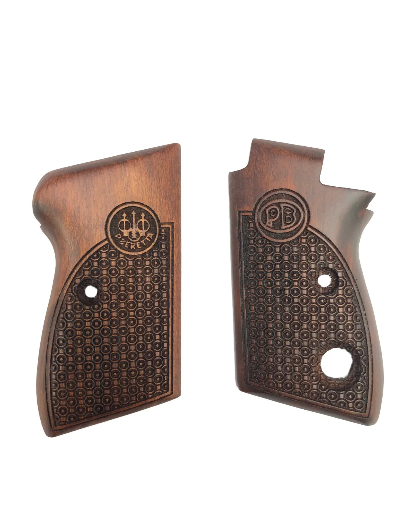 Single-Button Beretta Compatible Laser Cut Wooden Grip