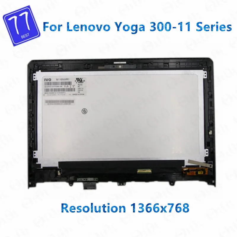 

11,6 дюймов для Lenovo Yoga 300-11 Yoga 300-11IBR YOGA 300-11IBY 80M0007QGE Новый ЖК-экран с сенсорным дигитайзером в сборе с рамкой