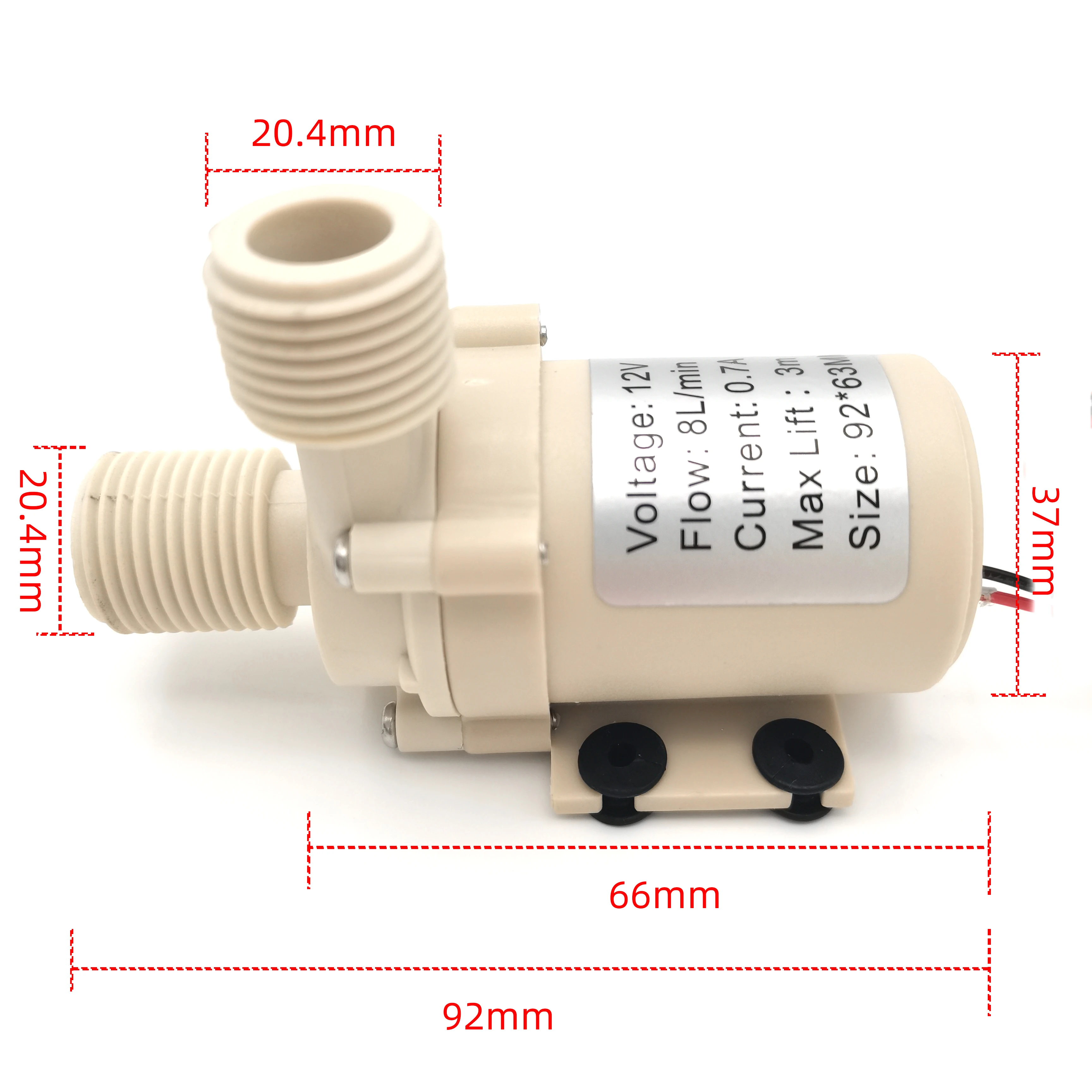 Food Grade DC 12V Water Pump Circulating High Temperature Resistant Brushless Pump Can Use in Hot Water