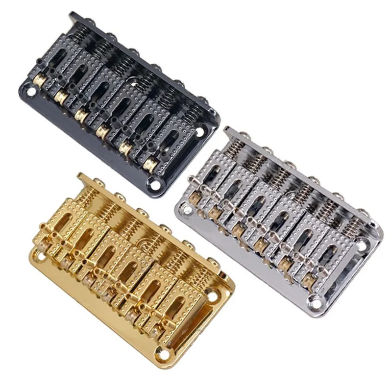 A Set  Of 6 String Roller Saddle Bridge Length 69mm For Electric Guitar Accessories Parts Three Colors Can Be Choosed