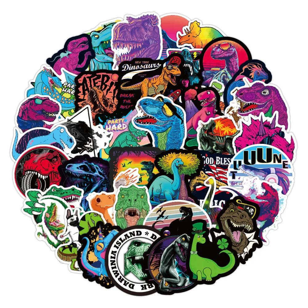 10/30/50PCS Dinosaur World Graffiti Stickers Personalized Waterproof Luggage Laptop  Refrigerator Water Cup Decoration Wholesale