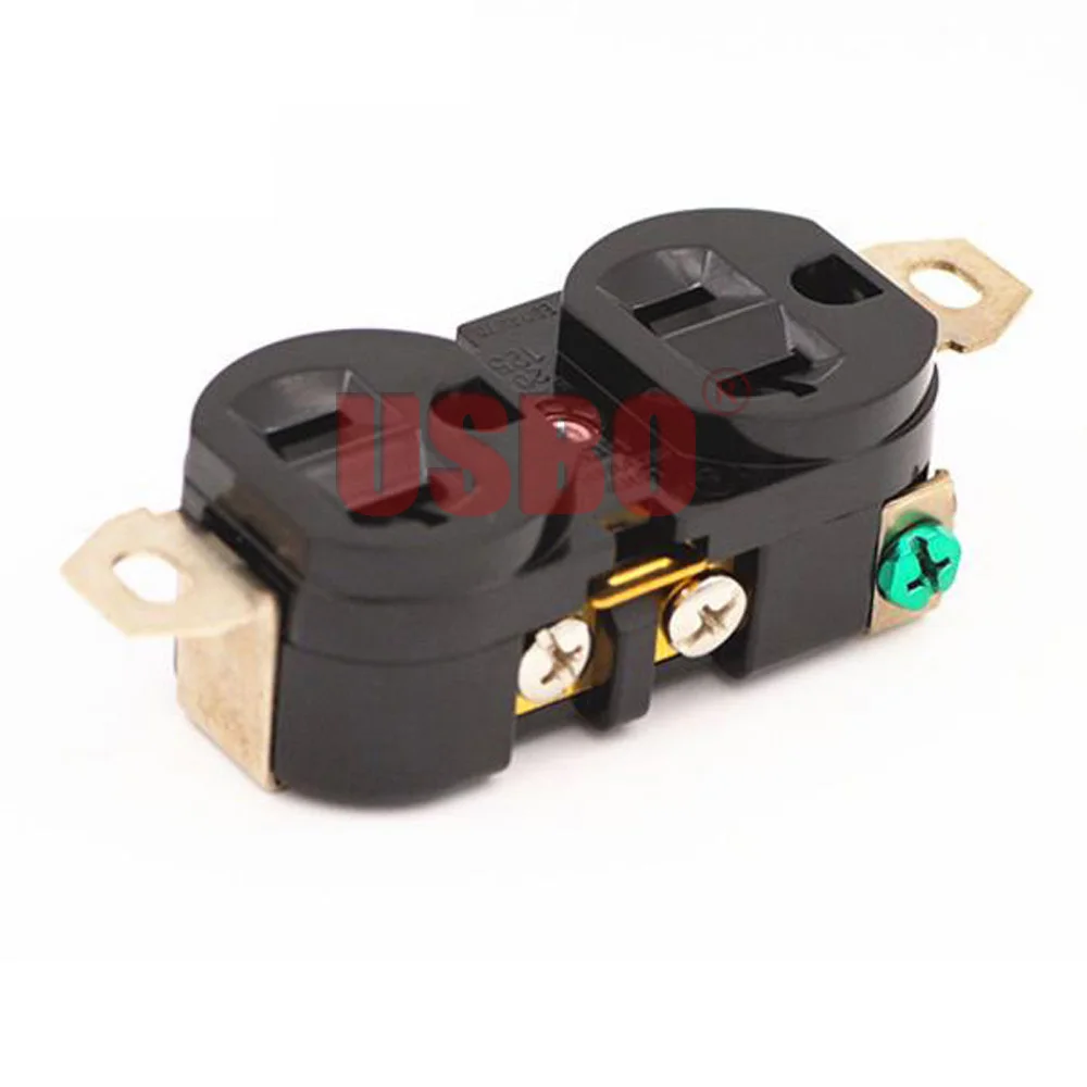 Black American 15A/20A NEMA 5-15P / 5-20P detachable assembly in-line Plug US industry waterproof power wiring plug connector