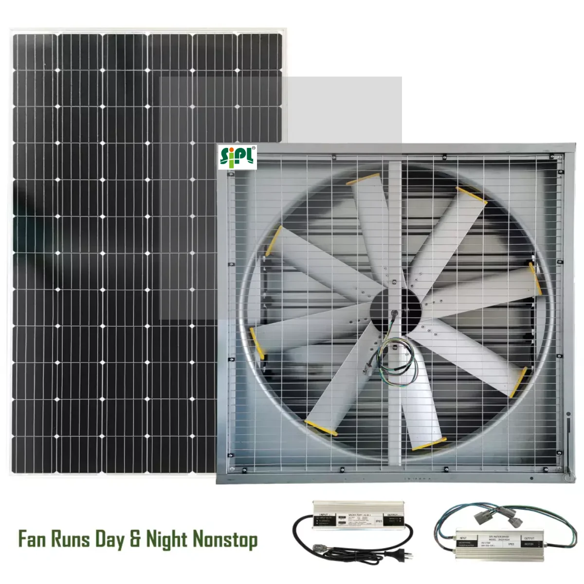 Sunny Vent Tools Centrifugal Air Blower Fan Solar Power 4'' Metal Blades DC Heat Extraction Ceiling Gable Basement Exhaust Fan