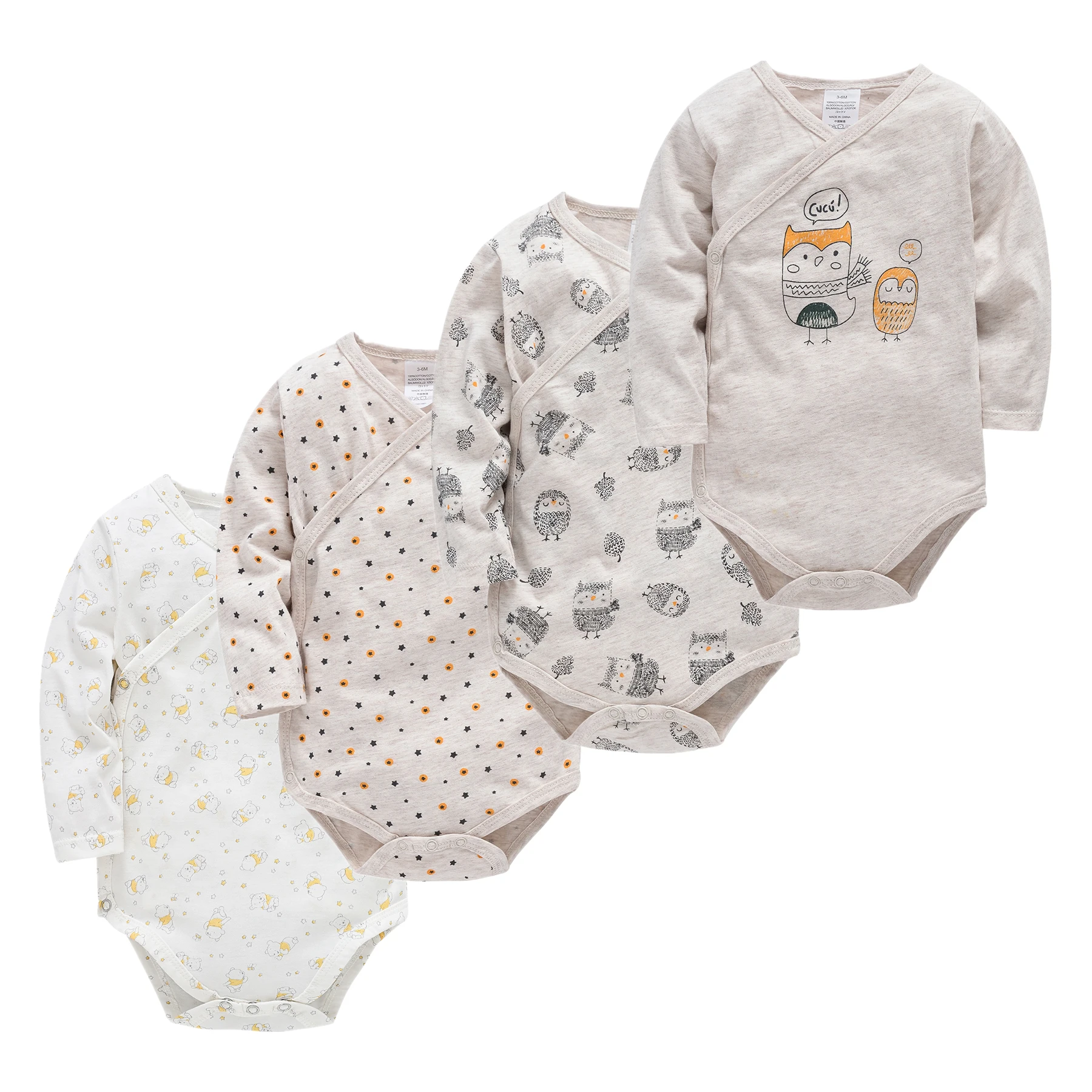 

Baby Girl Sleepsuits Pajamas 2 3 4PCS Baby Jumpsuits Newborn Romper Roupa De Bebes 0-12M Long Sleeve Autumn Clothes Sleepwear