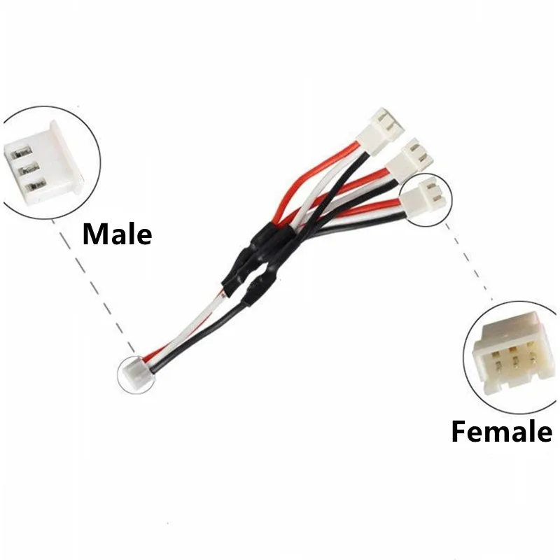 3 In 1 Plug Adapter 7.4V 11.1V 2S 3S Lipo Battery Charging Parallel Line Cable for B3 Balance Charger RC Model Boat Car Airplane