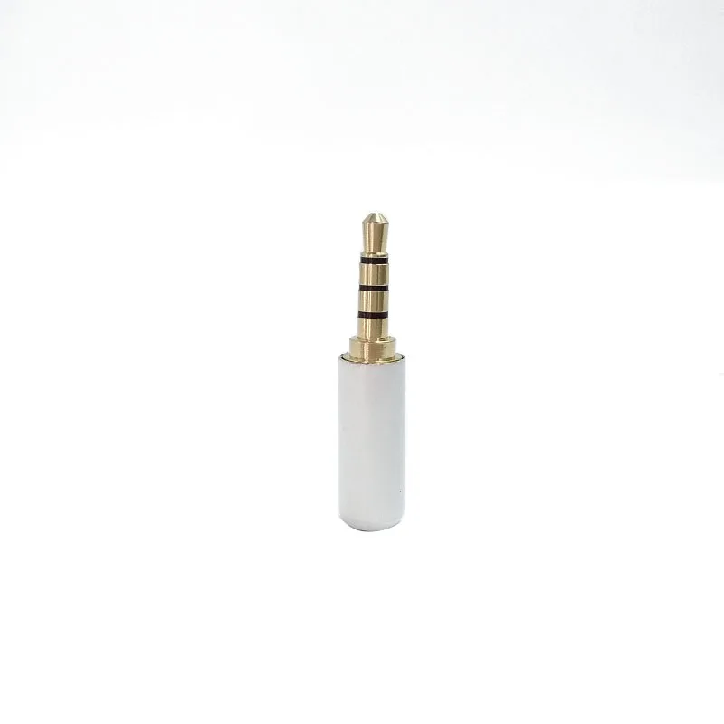 2 шт. позолоченный штекер для наушников 3,5 мм, 4-полюсный штекер, проводной разъем 3,5 мм, штекер для микрофона сотового телефона