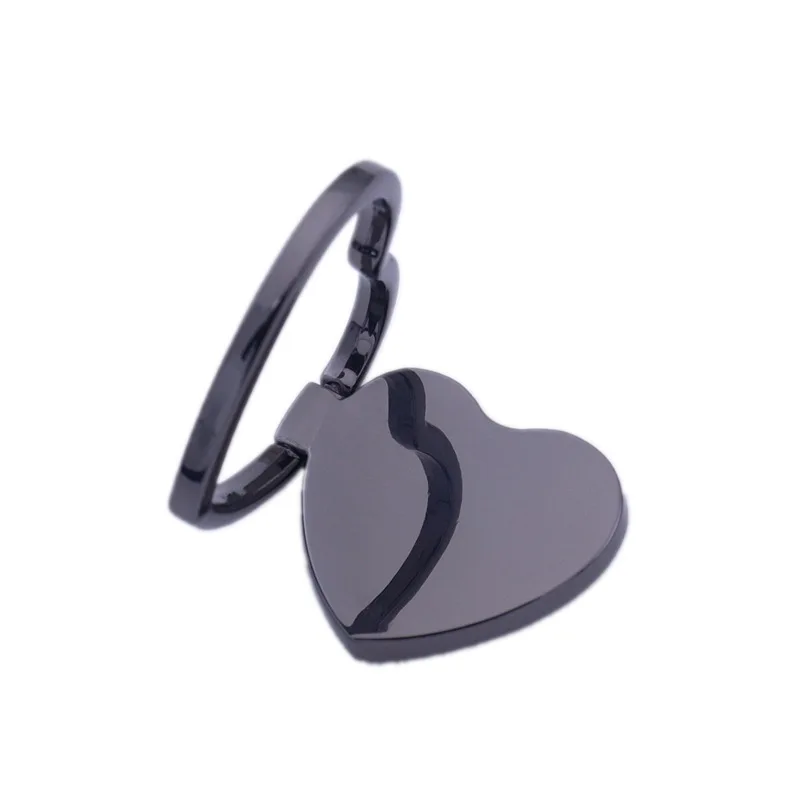 Multi-Functional Heart Shape Zinc Alloy Phone Socket, 360 Degrees Rotatable Finger Ring, Phone Holder for Universal Phone