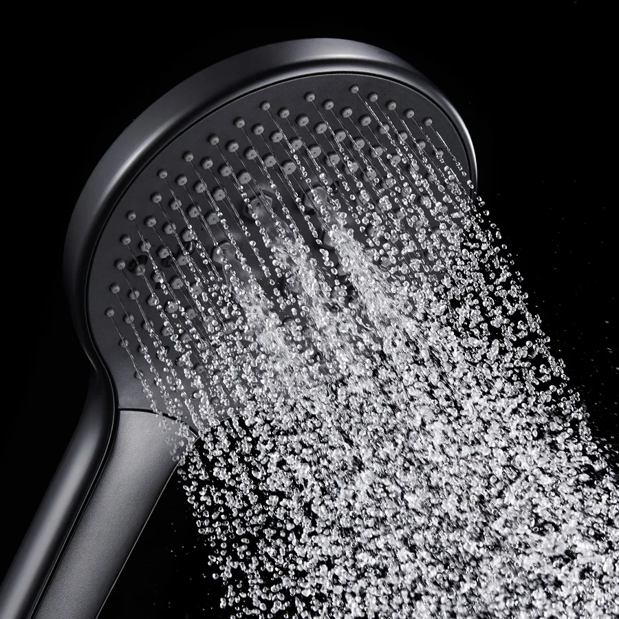 Attractive 1PCS High quality ABS Plastic Handheld shower head Black/Black and Chrome 3 Functions Shower spray nozzle