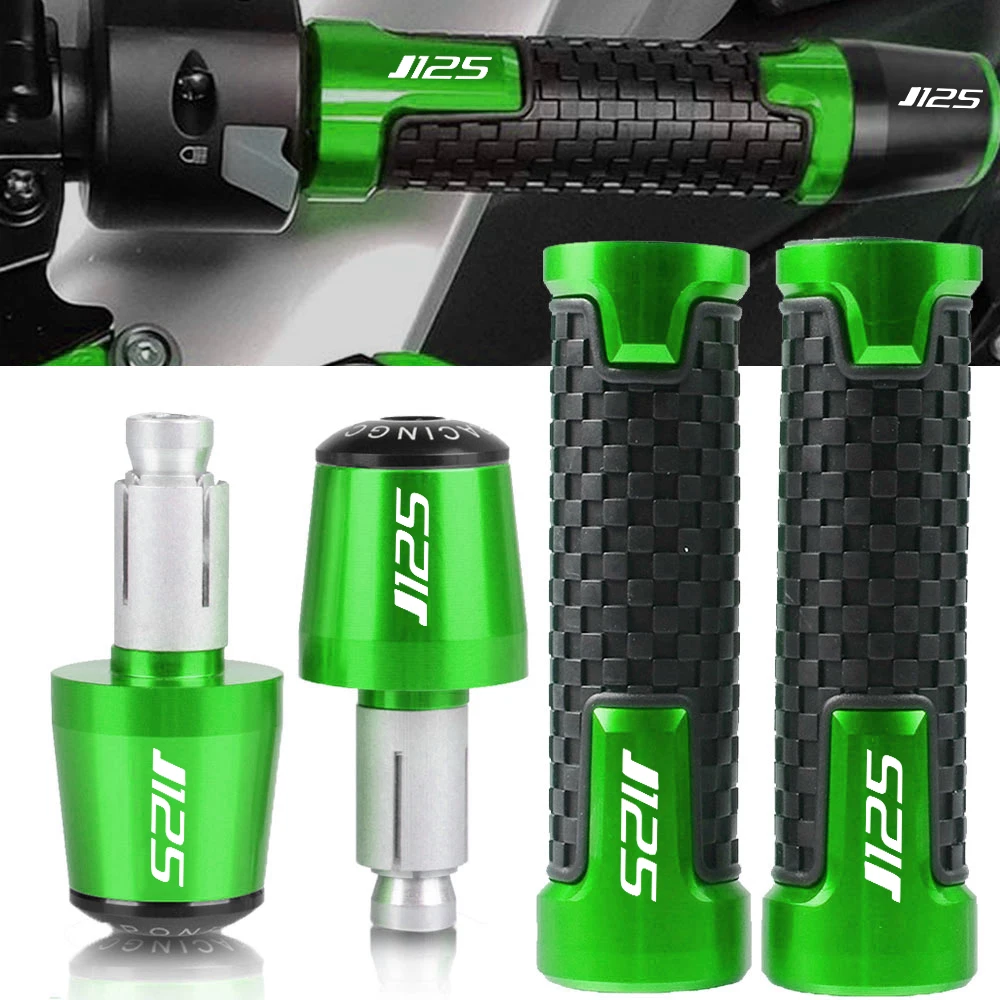 

Motorcycle Scooter 22mm CNC Handle bar grips handlebar grip ends For Kawasaki J300 J125 2014 2015 2016 2017 2018 2019 2020 2021