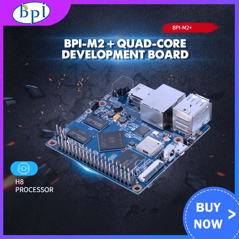 

MiNi BPI-M2+plus Banana Pi M2+plus H3 Quad-Core 1GB RAM 8GB eMMC BPI M2+plus WiFi&Bluetooth demo board Single Board Computer SBC