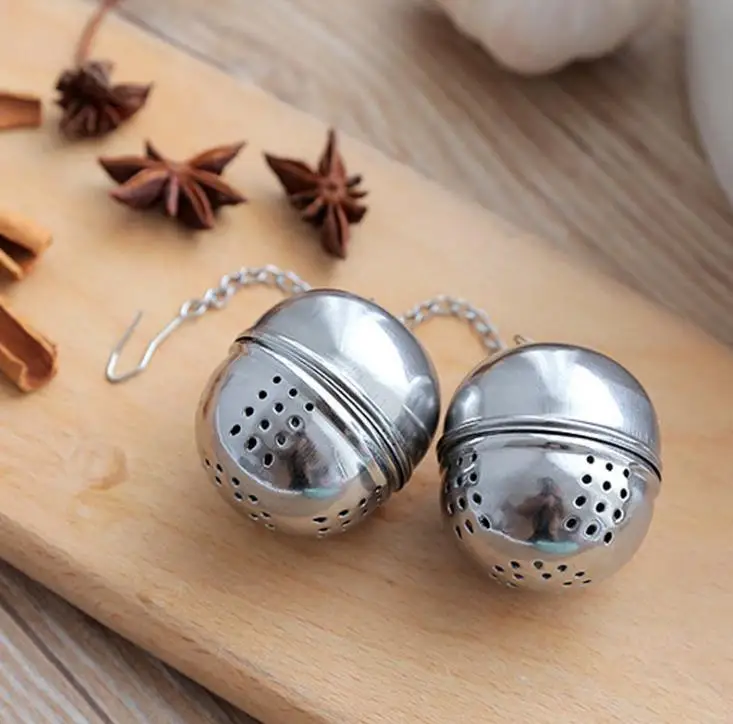 

1000pcs Stainless Steel Tea Infuser Ball Shaped Tea Strainer Mesh Tea Filter Spoon Locking Ball Wholesale SN393