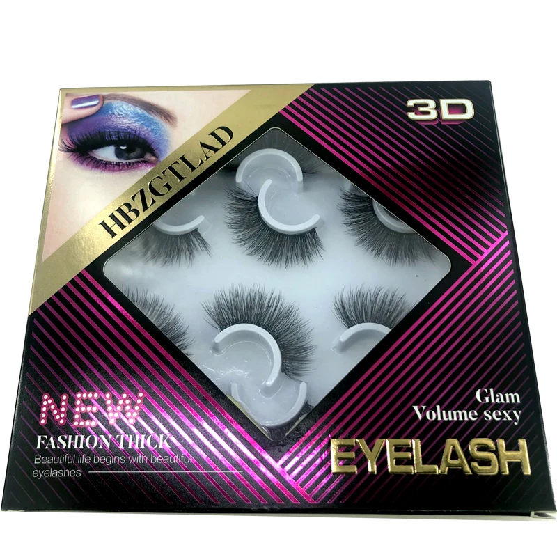 HBZGTLAD 12 คู่ 3D Handmade ขนตาปลอมธรรมชาติยาวหนาทุกวันหนา Cross Eyelashes Eye Lashes