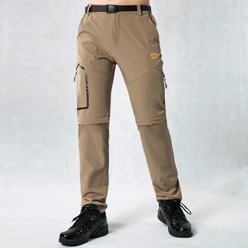 TRVLWEGO-pantalones de senderismo desmontables para hombre, pantalones deportivos impermeables de secado rápido, transpirables, para acampada, pesca, Verano