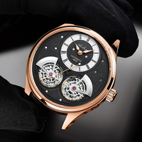 2025 New Wristwatch Automatic Mechanical Men Watch Waterproof Skeleton Sports Double Tourbillon Watches Relogio Masculino