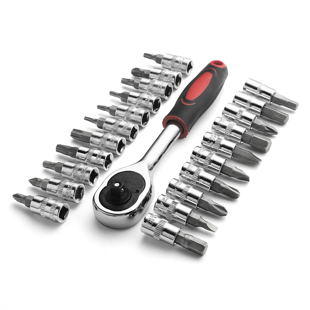 Imagem -03 - Conjunto de Chave de Catraca de Polegadas Conjunto de Ferramentas Manuais Chave de Boca Curta com Alça e tipo Chave Inglesa Kit de Brocas
