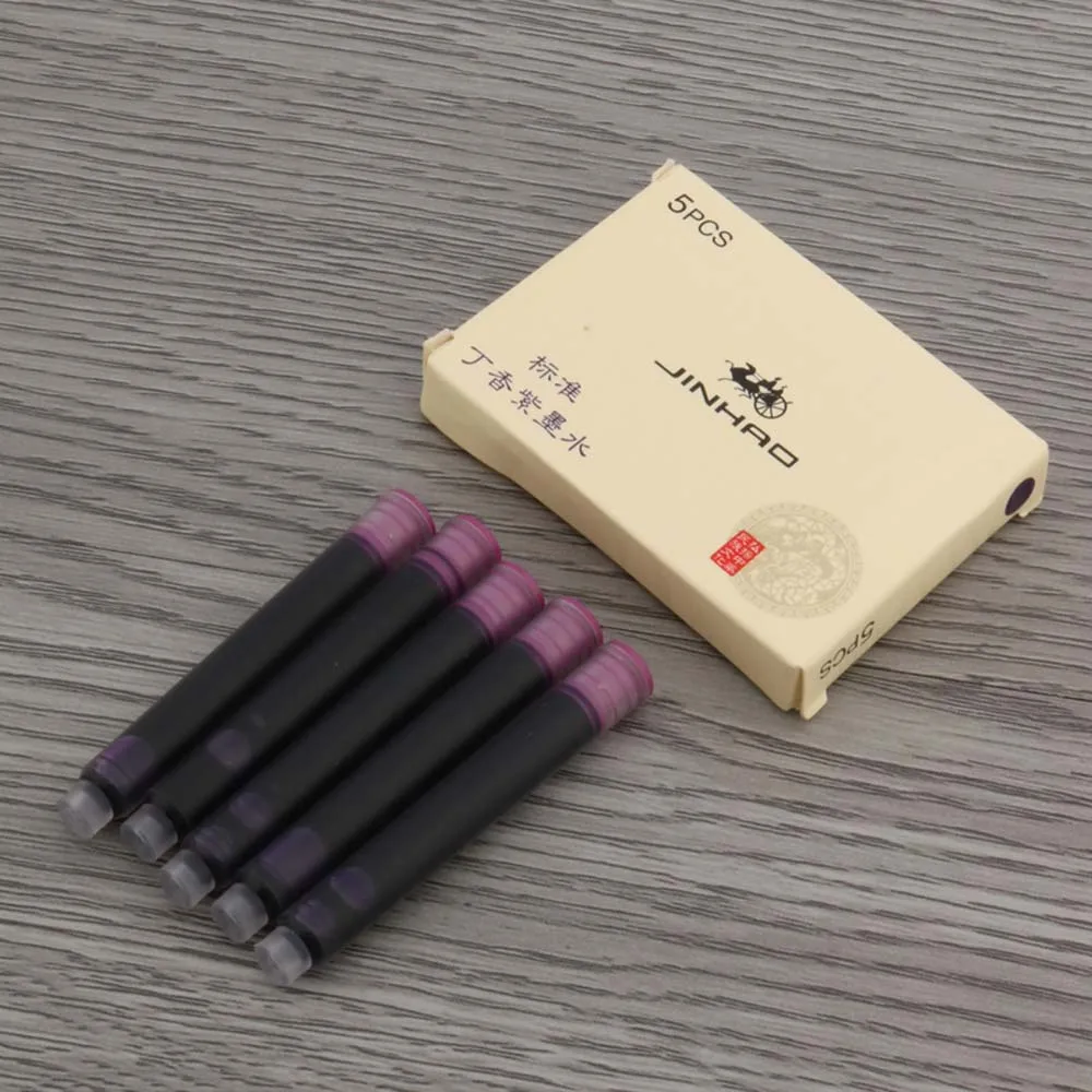 5pc jinhao ink Chromatic Standard replacement green red brown 2.6mm Fountain Pen ink Stationery Office School Supplies
