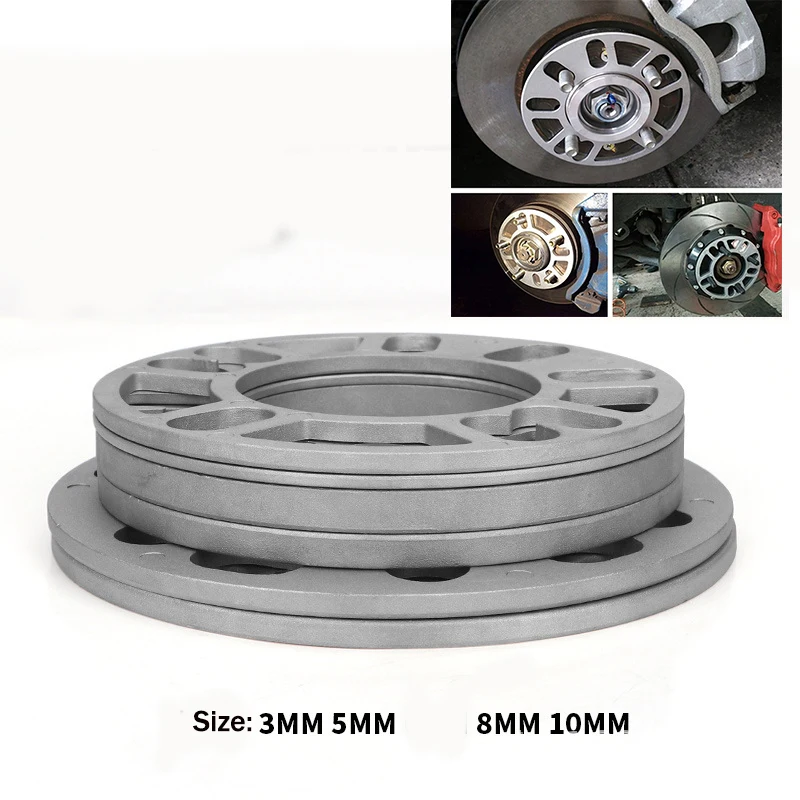 Universal 3mm 5mm 8mm 10mm Aluminum Car Wheel Spacer Car Modified Widened Wheel Hub ET Adjusting Gasket Tire Accessories