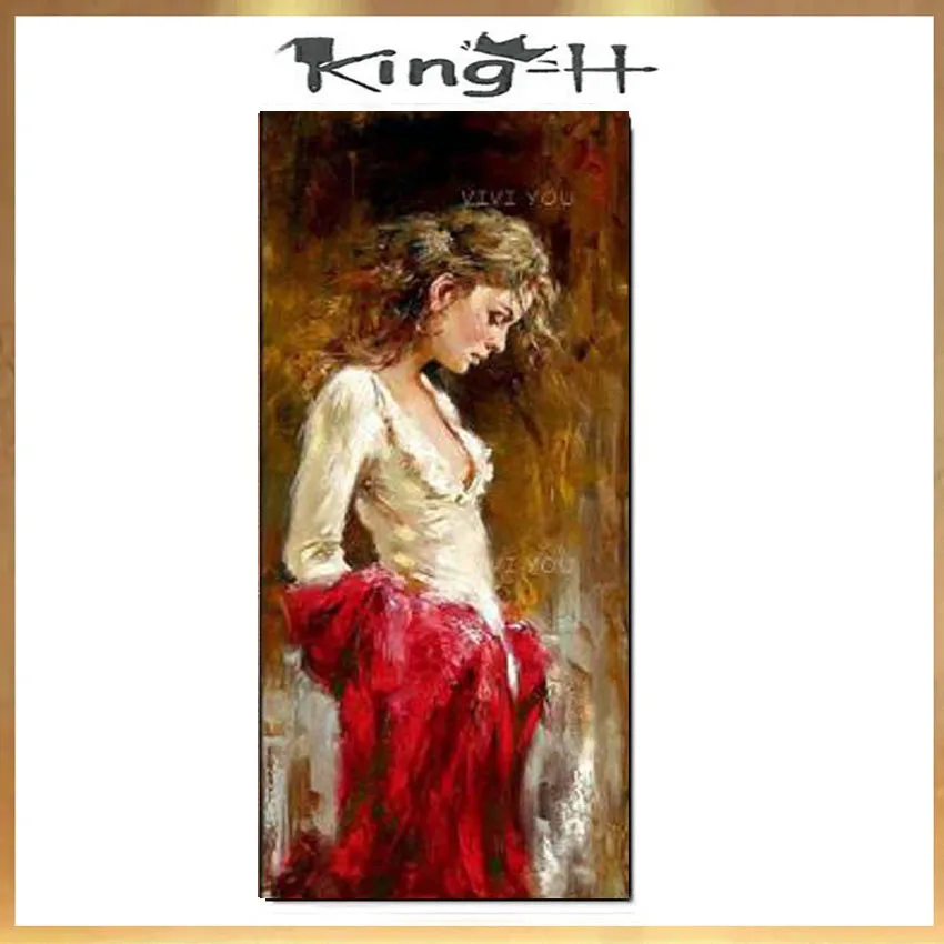 figure Sexy girl Nude Woman Gentle Oil Painting Canvas For Room Decor Modern 100% Handmade Abstract Picture Painting