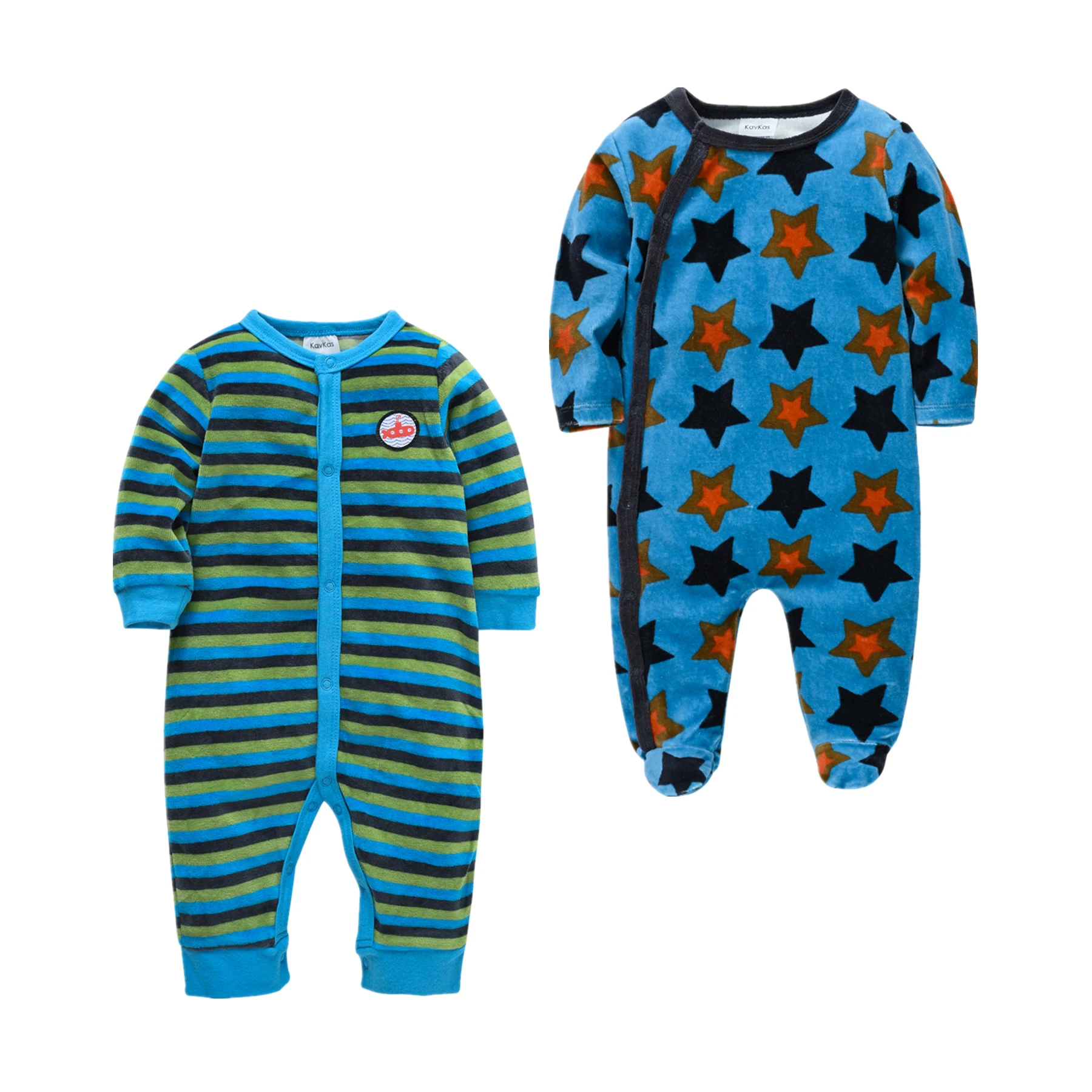 Pijamas De bebé niña, ropa De dormir De dibujos animados, 2 uds., invierno cálido