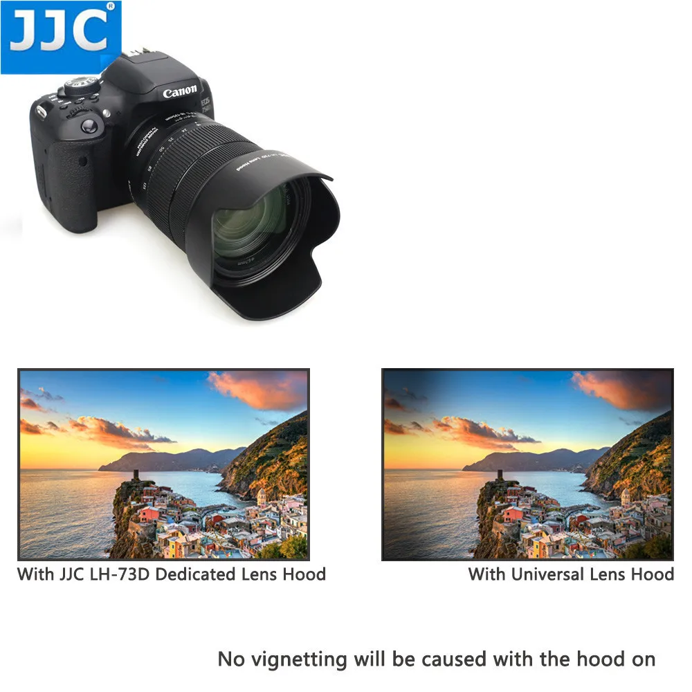 JJC Lens Hood for Canon EF-S 18-135mm f/3.5-5.6 is USM, RF 24-104mm F4 L IS USM Lens on Canon EOS R6 80D 77D 60D Replaces EW-73D