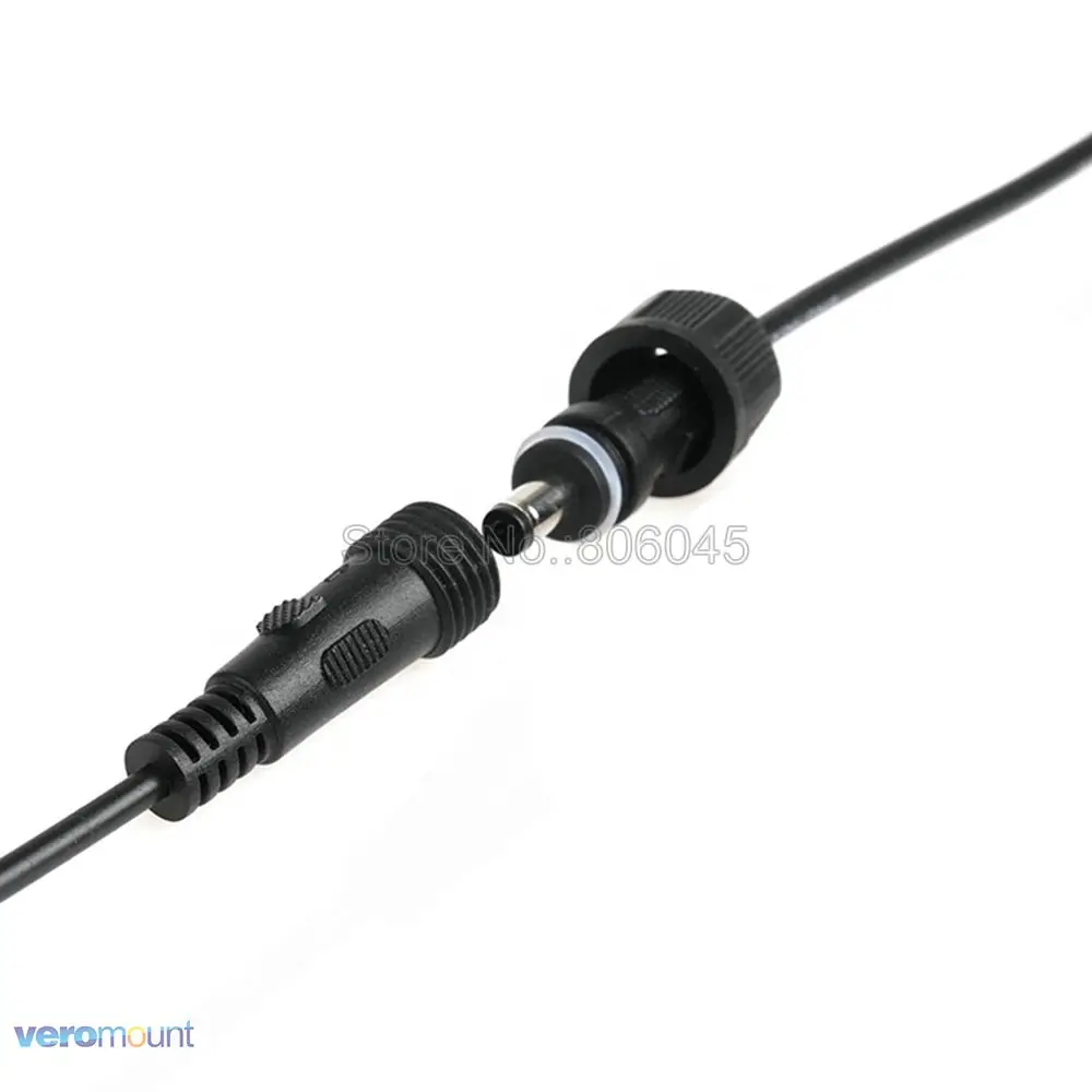 5pair IP66 Waterproof DC Power Connector 5.5 x 2.1mm Male Female Jack Plug Black White Transparent Wire Cord for LED Strip