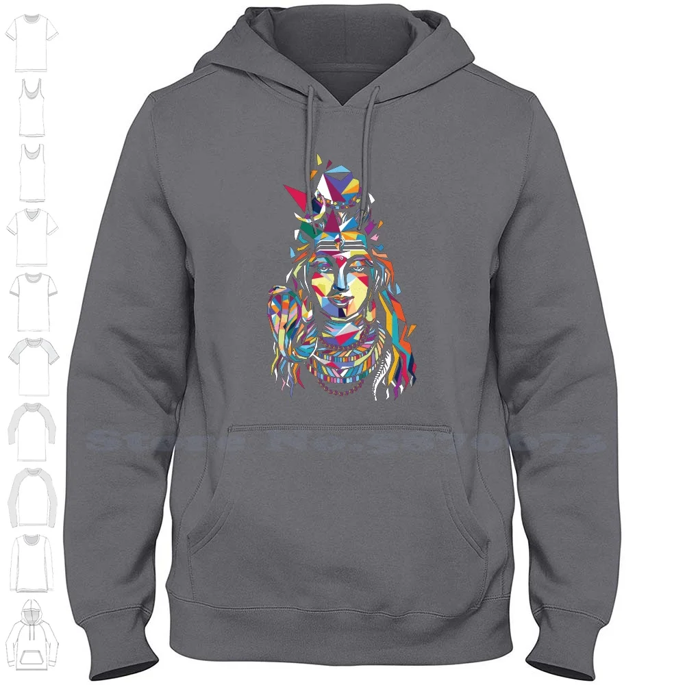 Shiva The God 100% Cotton Hoodie T-Shirt Om Namah Shivaya Tilak Bindi Siddha Yogi Hindu Shaivism Vishnu Krishna Ganesh Rama