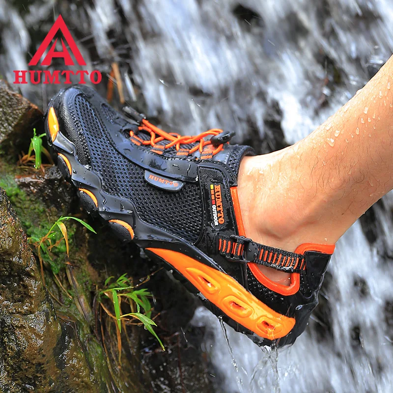 HUMTTO Big Size Summer Outdoor Hiking Shoes New Breathable Camping Trekking for Shoes Men Women Upstream Beach Sandals Sneakers