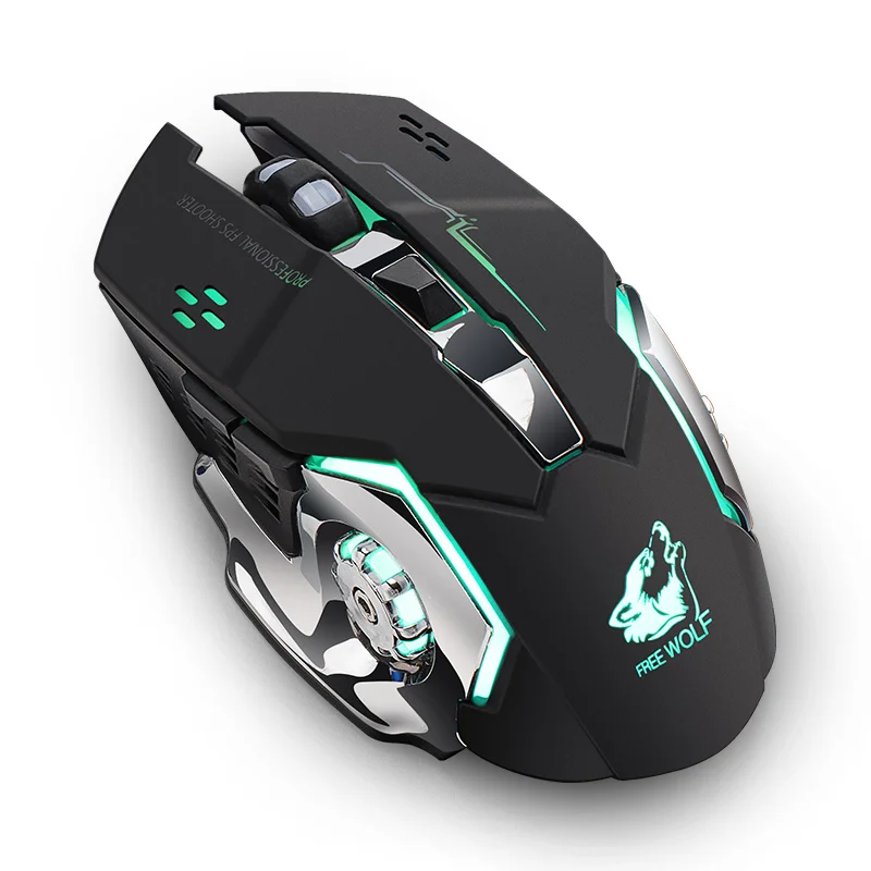 X8 Mouse Da Gioco Wireless Ricaricabile Silenzioso Retroilluminato A LED USB Ottico Ergonomico Mouse Da Gioco LOL Mouse Surf Gamer Mouse Per PC