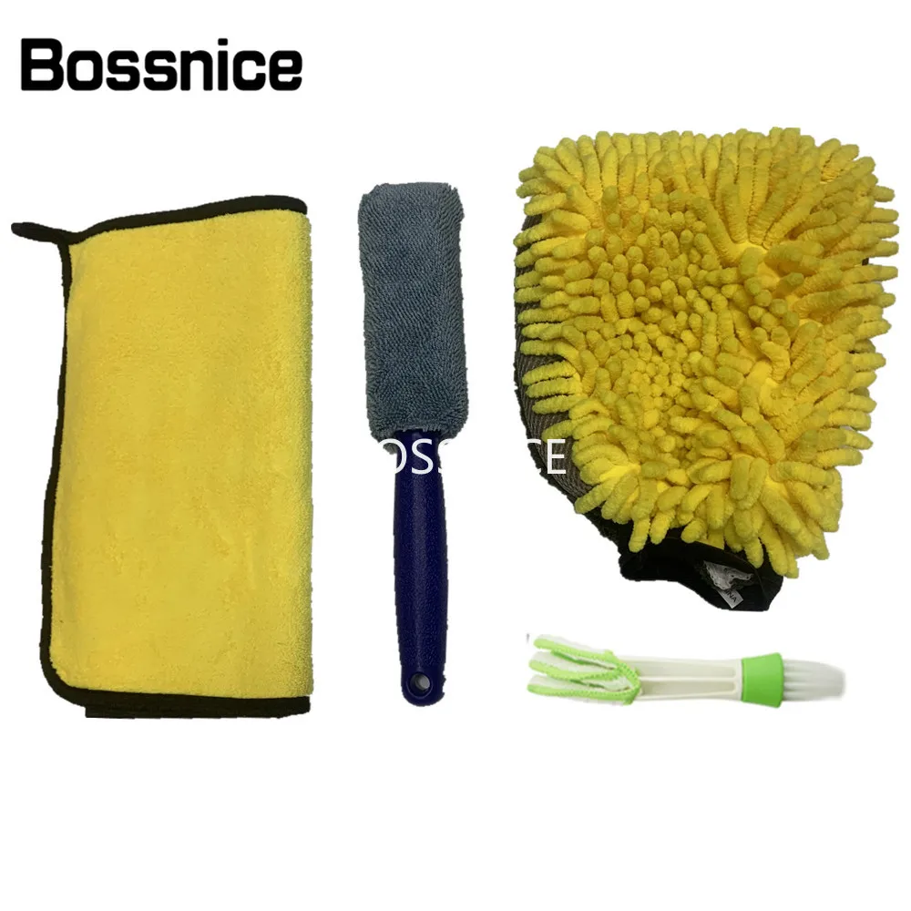 Car Cleaning Detailing Brush Set Power Scrubber Drill Brushes Set For Car Wheels Dashboard Dirt Dust Cleaning Car Rim Brushes