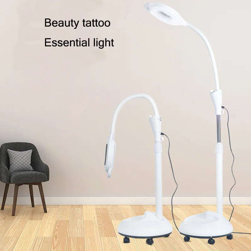 

LED Beauty Salon Cold Light Lamp Magnifying Glass Manicure Shadowless Floor Lamp Retractable Tattoo Lamp Beauty Lamp