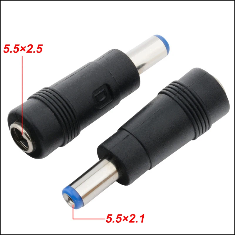 Złącze DC 5,5 x 2,1/2,5 mm żeńskie na 3,0 × 1,1、4,0 × 1,35、4,0 × 1,7、5,5 × 2,1、5,5 × 2,5 mm męski konwerter wtyczki Zasilacz do laptopa — zdjęcie 6
