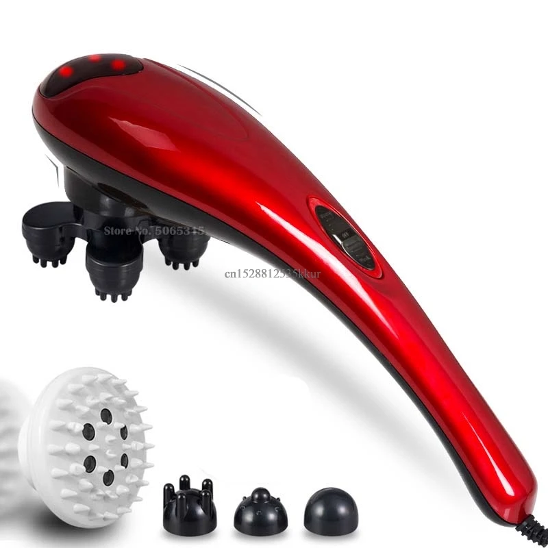 220V Electric dolphin massage stick cervical massager neck shoulder waist home massage hammer back multifunctional whole body
