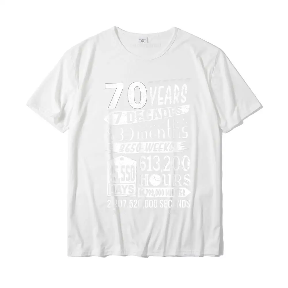 Camiseta divertida de 70 cumpleaños para hombres, regalo de mordaza de signo, camisetas normales, camisetas casuales de algodón a la venta