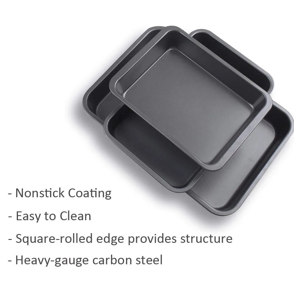 9/11/12inch Non-Stick Rectangle Baking Pan Stainless Steel Roaster Oven Baking Pan Cookie Sheet Mini Muffin Cupcakes Trays