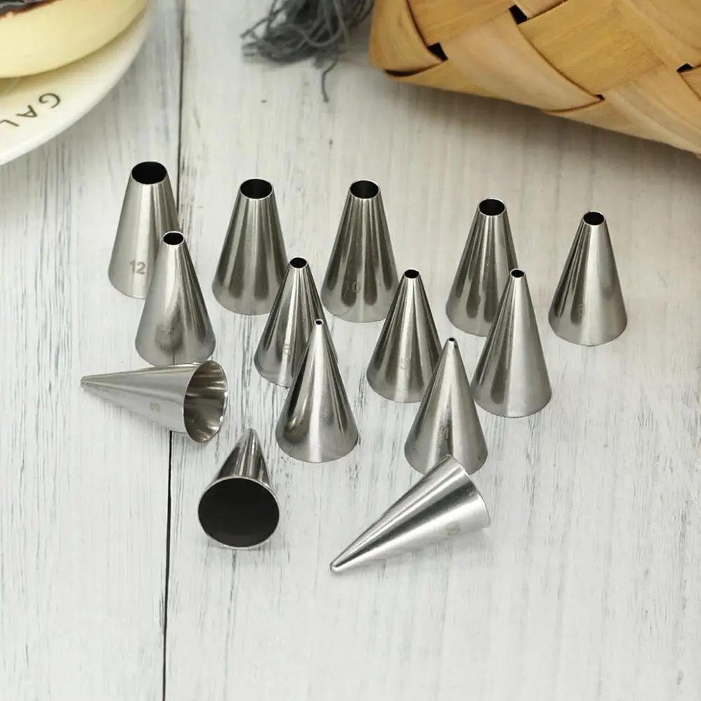 Small Size Round Piping Nozzle Set Pastry Icing Tips For Pull Line Write Words Cake Cupcake Decorating DIY Macaroon