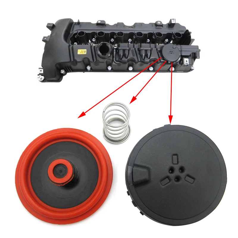 Rocker Cover Membrane Valve Crankcase Breather Repair Kit for BMW  F10 F11 E60 E61 E63 E64 E90 E91E92 E93 Engine N53 Accessories