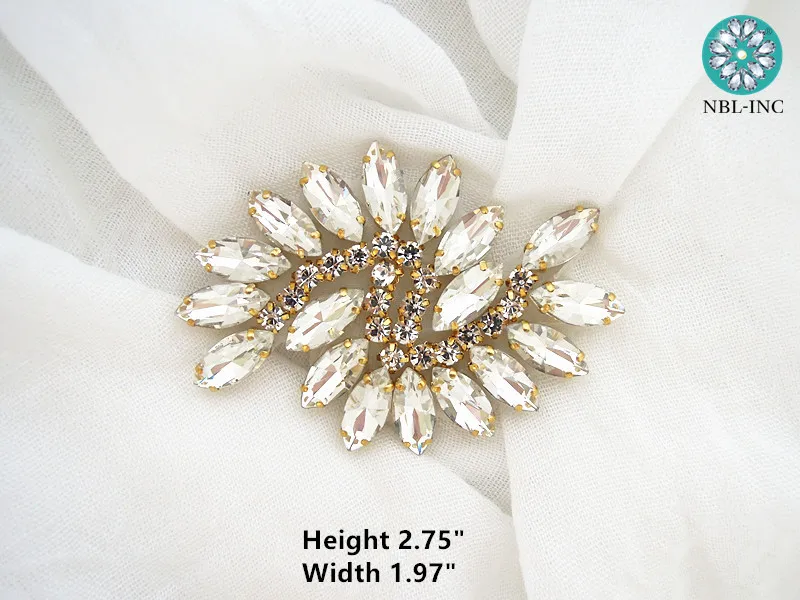 (1PC) Silver gold rose gold crystal rhinestone bridal wedding applique sew on iron on for dress WDD0771