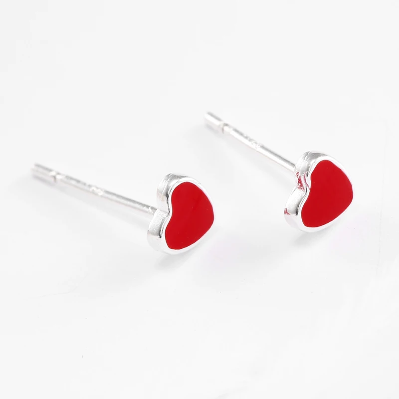 REETI 925 Sterling Silver Red H  Stud Earrings For Women 2018 New Trend Personality Lady Fashion Jewelry